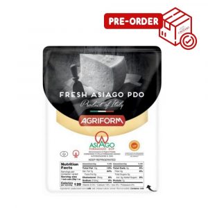 Agriform asiago fresco organic 250g. Fresh Asiago in retail packaging. Order now at ww.cibosano.co.uk