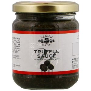Black truffle sauce. The combination of the summer truffle and the mushrooms in olive-oil with a touch of garlic, salt and pepper.