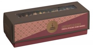 Sicilian almond brittle, in different flavours, pistachio, almond, and sesame brittle, rectangular gift box 