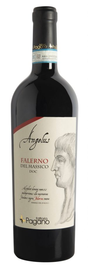 Red wine. Grapes: Aglianico Taurasi 80% Piedirosso 20%. Characterized by refined flavours of plum, chocolate, cocoa and tobacco, Angelus is a deep ruby coloured wine by a full and delicate structure: warm, dry and smooth on the palate, with a fresh mineral touch.