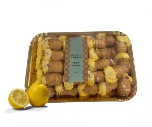 Puff pastry cannoli lemon cream 1.5kg. Puff pastry cannoli cones filled with lemon flavoured cream. Order now