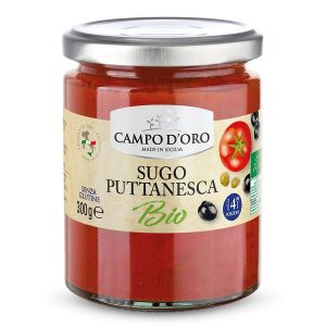 jar of organic puttanesca sauce