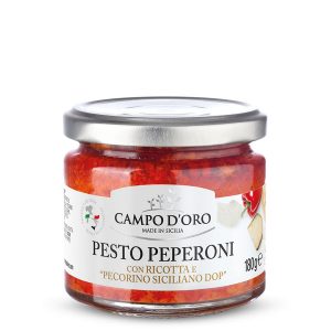 Pepper pesto with ricotta