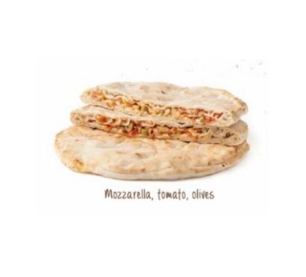 Focaccia caprese 6x360g. Focaccia filled with mozzarella, tomato and green olives. Order now and shop online at cibosano.co.uk