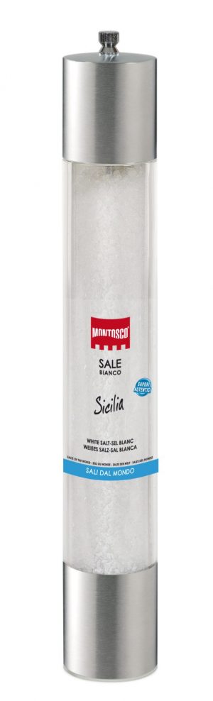 MONTOSCO WHITE SICILY SALT LARGE GRINDER 640g