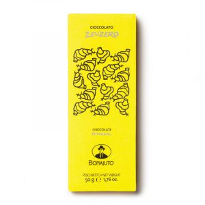 BONAJUTO GINGER CHOCOLATE BAR 12x50g.A bar of chocolate with a lively and slightly spicy note due to the presence of powdered ginger. The combination with cocoa gives birth to a product with a fresh and ironic taste.