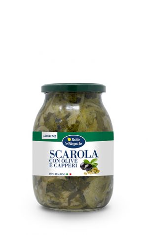 O SOLE E NAPULE SCAROLE OLIVE&CAPERS 960g. Neapolitan Lettuce with olives and capers. Order now on www.cibosano.co.uk