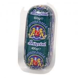 LEONCINI MORTADELLA 24x400g. These family sizes are perfect as sandwich fillers or diced for cooking preparations.
