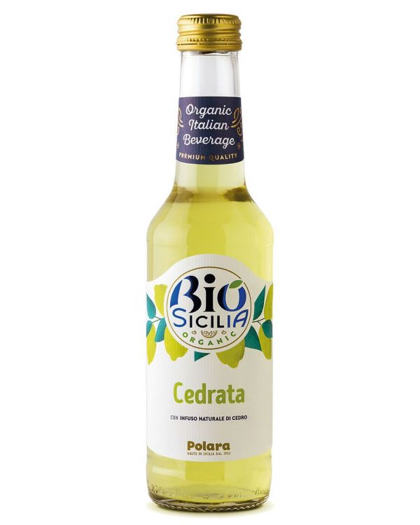 POLARA ORGANIC CEDRATA 12x27.5cl screw top. The delicate sweetness of organic citron, emphasized by natural citron flavouring, in a natural soft drink.