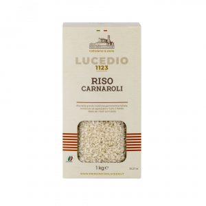 PRINC. DI LUCEDIO RISO CARNAROLI 6x1Kg box. It is a group “long A” Japonica type rice. Carnaroli is the most prestigious variety of Italian rice, used in every region.
