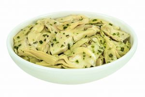 DEMETRA SLICED SAUTEED ARTICHOKES 700g Pouch. Thinly sliced artichokes sautéed with oil and herbs. Ideal for pizzas topping or in salads. The keep-fresh bag guarantees maximum yield and best quality.