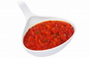 DEMETRA POMODORELLA TOMATO SAUCE 700g POUCH. Sauce made with chopped tomatoes and fresh vegetables, excellent for pasta dishes, bruschetta and main course that needs a fresh tomato taste.