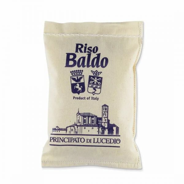 PRINCIPATO DILUCEDIO RISO BALDO 20x500g bag. It is a group “long A” Japonica type rice, a recent variety with large crystalline grains, a good percentage of amylose, medium glutinosity and a good cooking resistance. Generally used for risottos, salads and timbales.