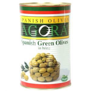 AGORÁ GREEN PITTED OLIVES 2kg tins