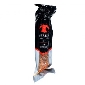 TORREON IBERICOS CHORIZO DE BELLOTA Half 600g. From a pig raised in freedom and fed on acorns. With a slow healing process of 4 months.