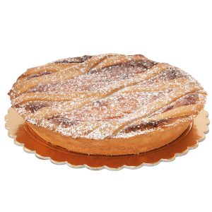 PASTIERA NAPOLETANA 1.2kg. The typical dessert of the Neapolitan Easter tradition, based on shortcrust pastry filled with a cream of wheat and ricotta, scented with unmistakable aroma: a delicacy to be enjoyed all year round.